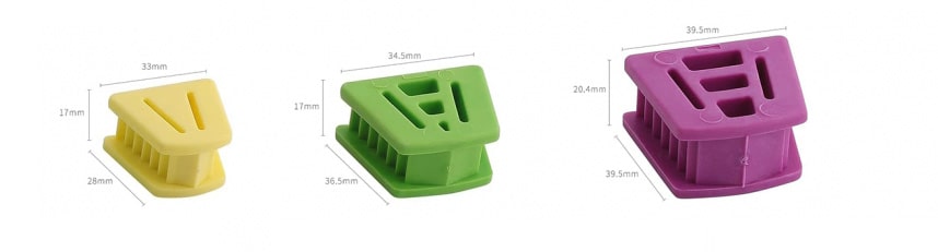 سایز بندی و ابعاد دهان بازکن های بین دندانی 3 عددی